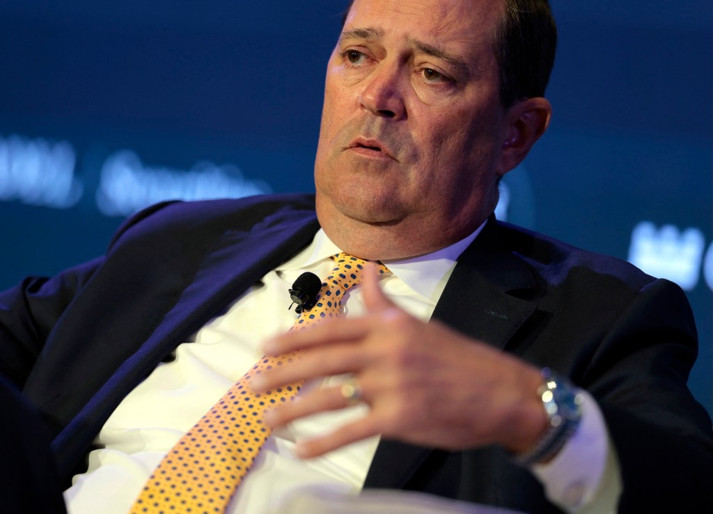 Chuck Robbins, CEO of Cisco Systems, speaks during the 2026 Semafor World Economy conference in Washington, DC, on April 15, 2026. (Photo by Kent NISHIMURA / AFP via Getty Images)